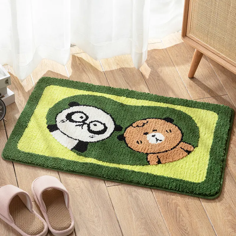 Alfombrilla de baño esponjosa de microfibra lavable, juego de alfombrillas antideslizantes para baño, precio al por mayor