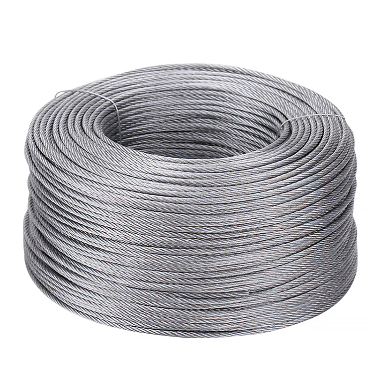 Di alta Qualità in acciaio al carbonio filo di corde non facile da allentare 7*7 1.5 millimetri 2 millimetri 3 millimetri a basso prezzo