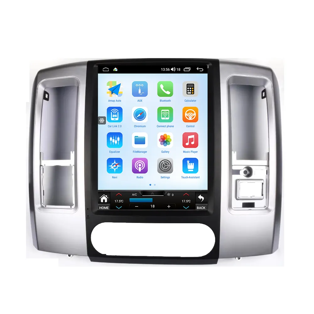 KiriNavi Qualcomm 8 core 4G 64G Android 11 car Navigation radio For Dodge Ram 2008 2011 12.1 inch CarPlay 4G Player QLED Screen