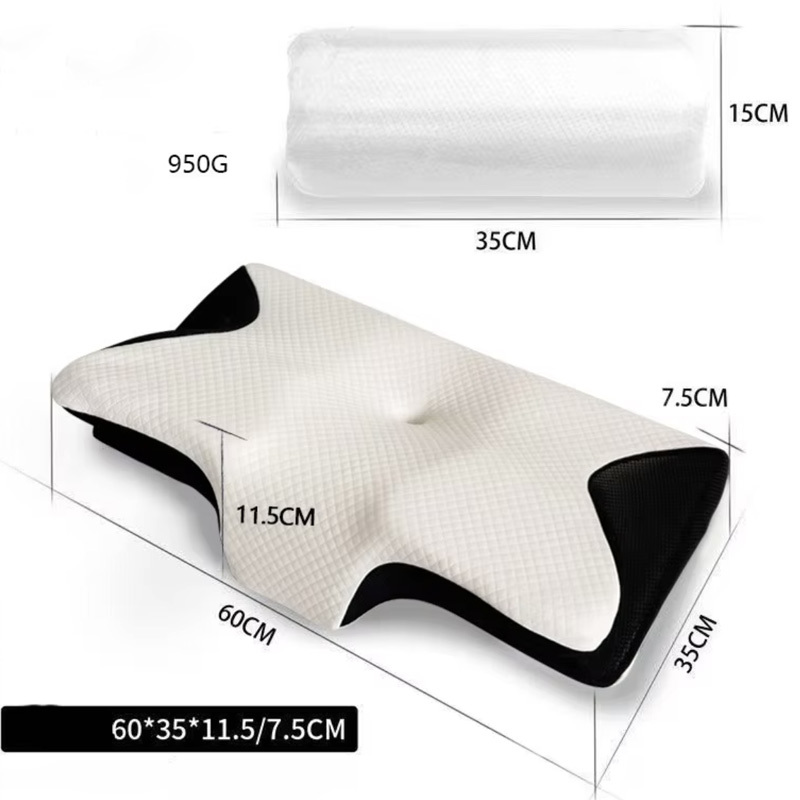 Butterfly-shaped neck pillow - black