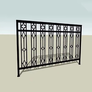 Foshan fabrika balkon kolay DIY yüklemek demir villa balkon merdiven korkuluk sistemi toz kaplama alüminyum korkuluk - Product Image 6