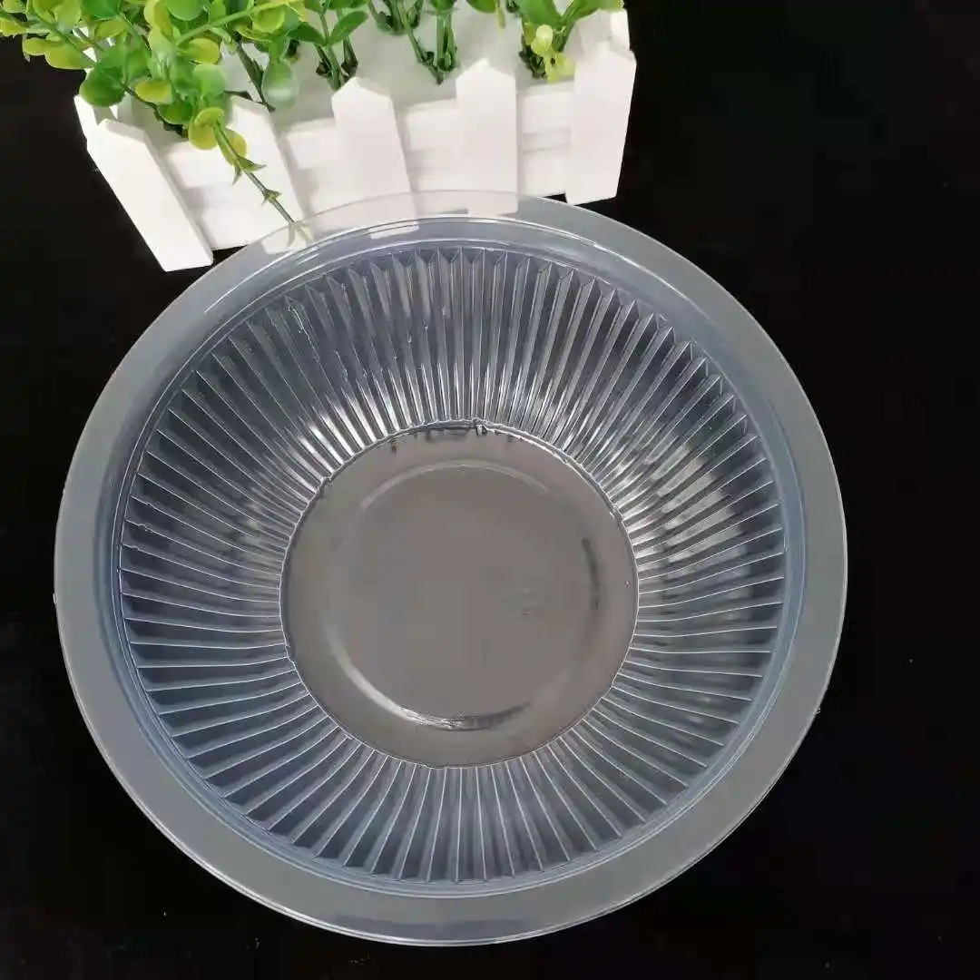 Plastic salad bowl clear round disposable packaging 1000ML bowl