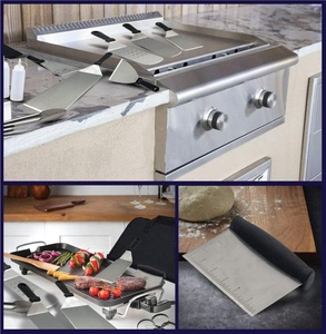 रोटी पकाने का तवा सामान किट अमेज़न गर्म रंग भारी शुल्क धातु फ्लैट शीर्ष ग्रिल आउटडोर शिविर Hibachi BBQ उपकरण Grilling बर्तन सेट - Product Image 4