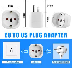 Europäischer zu US-Stecker adapter, EU zu US-Adapter, Europa zu US-Stecker adapter, Europa zu USA Travel Plug Converter. - Product Image 3