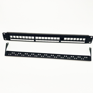 1U 24 puertos UTP sin blindaje sin carga montaje en rack 110 tipo 568A 568B Compatible 19 pulgadas Panel de conexión en blanco - Product Image 2