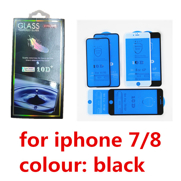 Per iphone 7/8 nero con pacchetto di vendita al dettaglio
