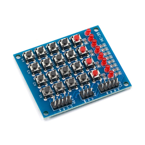 4 X4 Matrix-Tastatur für Arduino-Array-Modul 16-Tasten-Drucktasten Tastaturschalter-Tastatur feld 4*4 Geschmack 8LEDs Zubehör-DIY-Kit