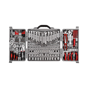Exquisite Craftsmanship 205 Piece <strong>Tool</strong> Set Ratchet Wrench with Sockets <strong>Kit</strong> in Plastic Toolbox <strong>Red</strong> - Product Image 2