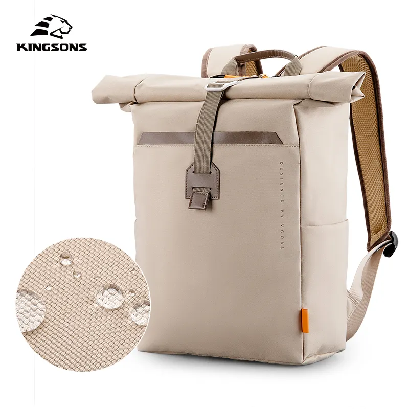 Kingsons eco-friendly RPET materiale impermeabile riciclato borse da scuola per laptop zaino per bambini borsa da viaggio d'affari per 15.4 pollici