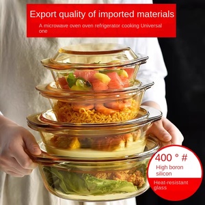 Nhà Máy Hàng Loạt Lớn Chịu Nhiệt Thủy Tinh Bát Lò Vi Sóng Sưởi Ấm Đồ Dùng Đặc Biệt Không Thể Phá Vỡ Salad Súp Bát Binaural Bên - Product Image 5