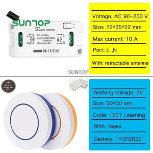 433 MHz Drahtlose Universal fernbedienung AC 110V 220V 10 Ampere HF-Relais empfänger und-sender für Licht - Product Image 5