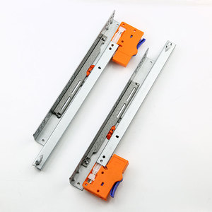 Two-Section Side-Mounted Damping <strong>Slide</strong> Cabinet <strong>Drawer</strong> Hidden Track with <strong>Guide</strong> <strong>Rail</strong> for Kitchen Hall or Bathroom Use - Product Image 3