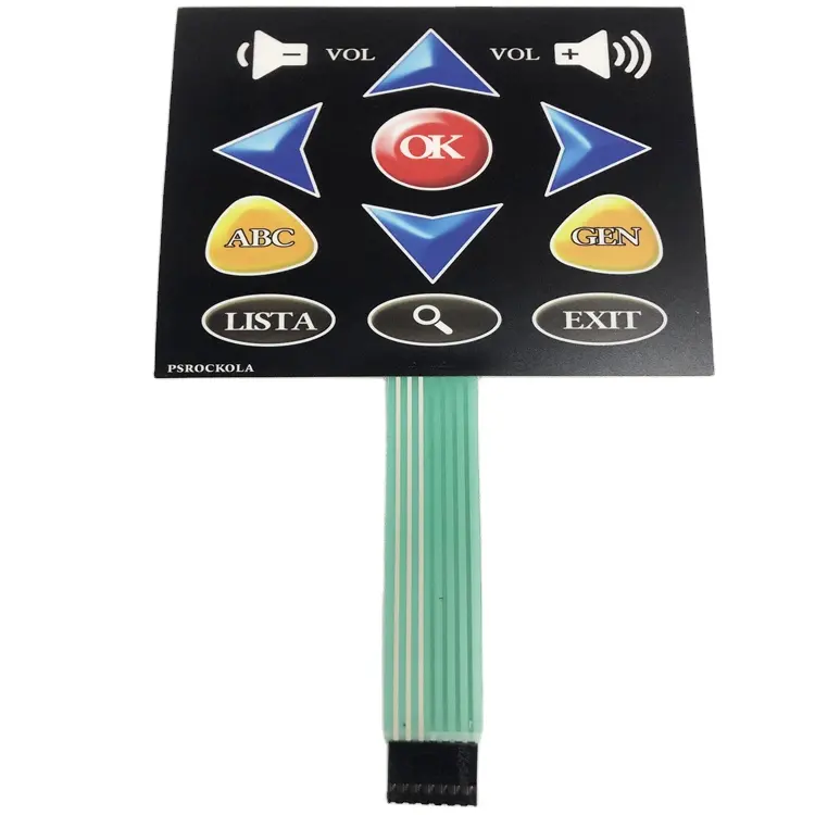 カスタマイズ可能なキーパッドキーボードパネルデジタル印刷非触覚メンブレンスイッチ3M467接着剤ゲーミングリモートコントローラー
