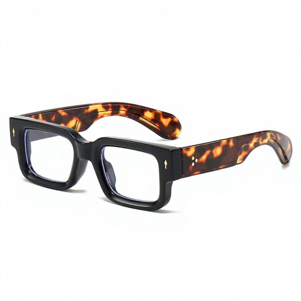 Black frame tortoiseshell legs-white piece