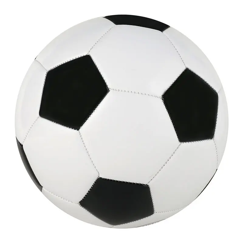 ユースボーイリーグのゲームの練習やギフトに適したクラシックホワイトブラックの厚いPUタイトな織りのサッカーボール