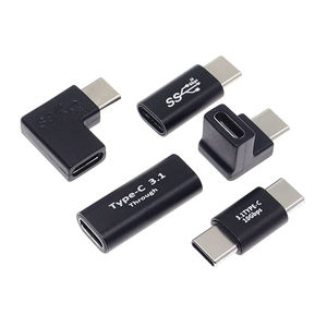USB C 3.2至USB C 3.1 90度直角充电适配器10gbps数据手机u盘母对公插头适配器 - Product Image 1