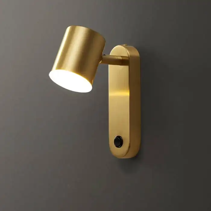 Zhong Shan 3W Goud Aan Uit Schakelaar Bedlampjes Moderne Lampen Binnenwandlamp Met Slaapkamerverlichting Leeslampje Voor Hotelverlichting