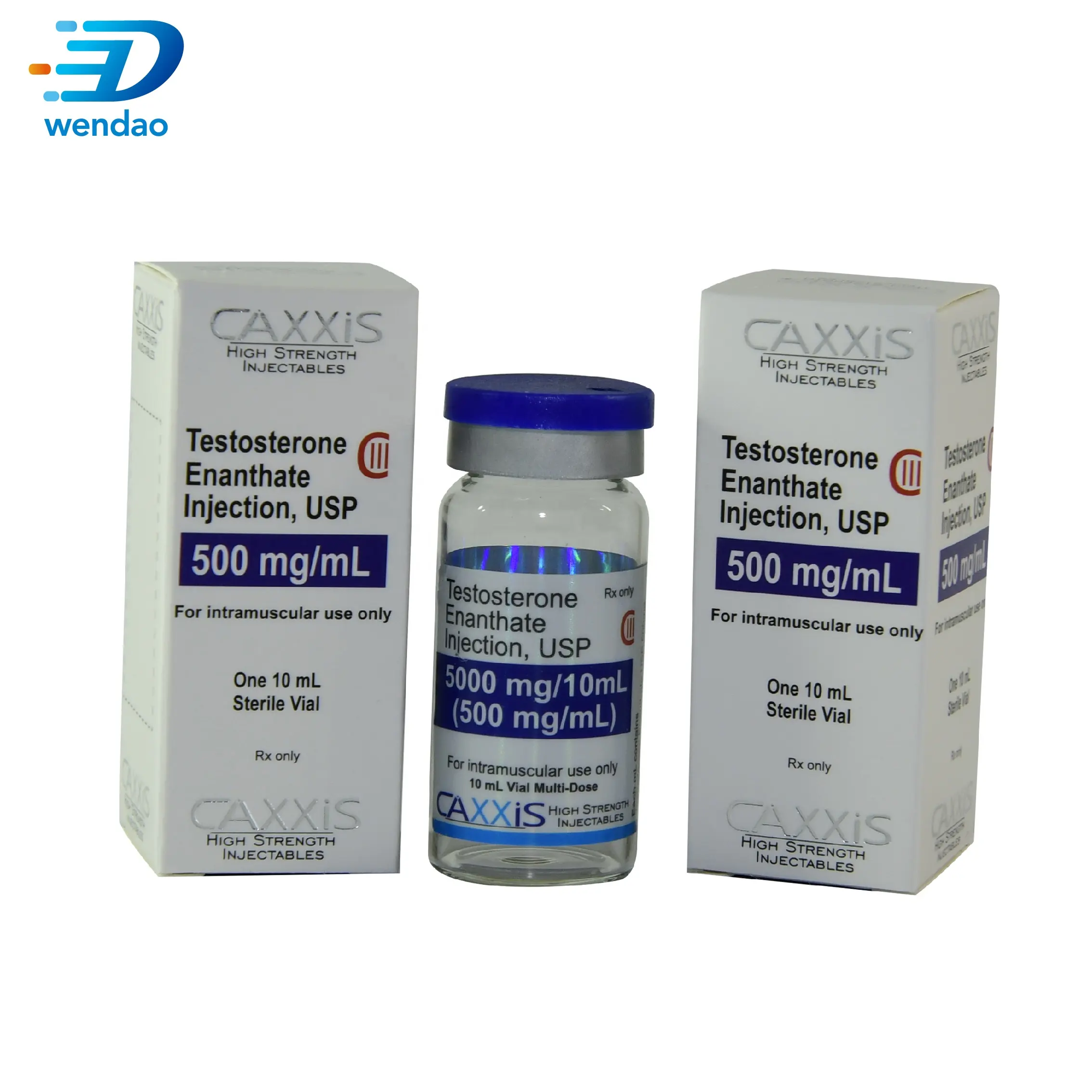 Ilaç su geçirmez Testosterona enjeksiyon vücut geliştirme 10ml flakon etiket ve parlak kutu ambalaj