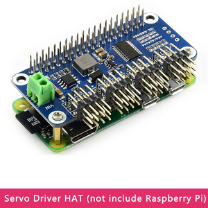 <strong>Raspberry</strong> <strong>Pi</strong> Servo Driver HAT for <strong>Raspberry</strong> <strong>Pi</strong> 16-Channel 12-bit I2C Interface Right Angle Pin Header for RPI 5 4B 3B+ Zero