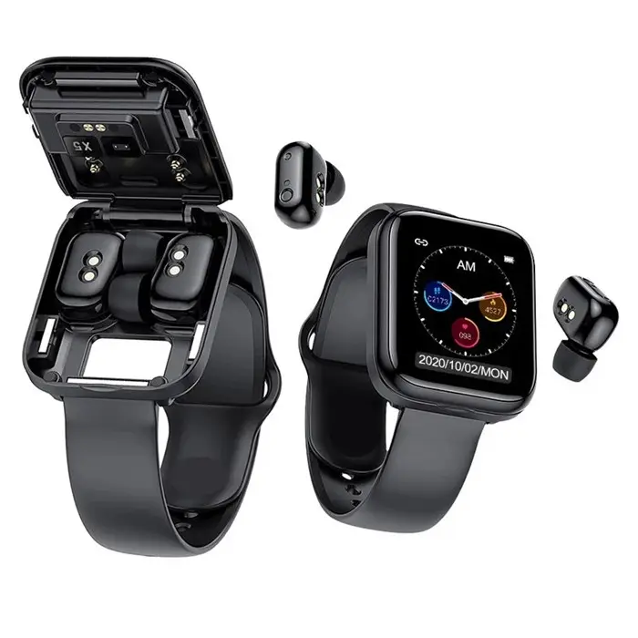 2021 Смарт-часы X5 TWS гарнитура беспроводные наушники два в одном 1,54 дюйма Звонок музыка спортивный ремешок Смарт-часы для Android IOS