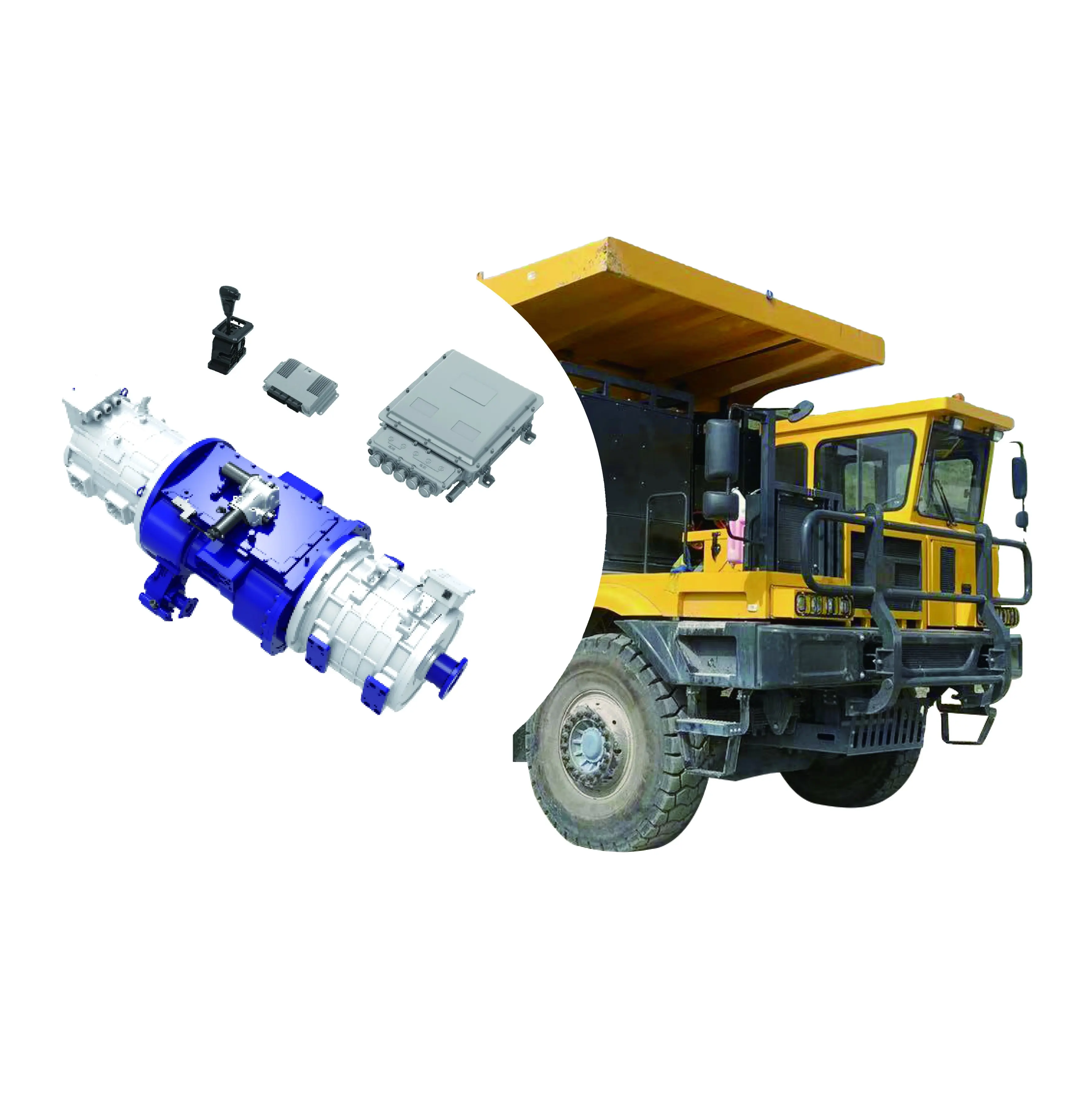 120-150 टन इलेक्ट्रिक माइनिंग ट्रक या विशेष ट्रक के लिए रिसुनपावर ईएमटी डुअल मोटर 310kW 200kW शुद्ध इलेक्ट्रिक ड्राइव सिस्टम