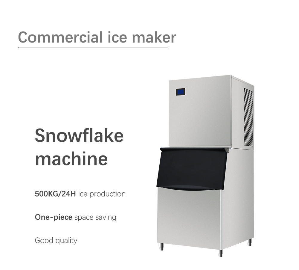 New Style 500kg Quick Ice Maker Large Capacity Commercial Ice Machine Snowflake Machine