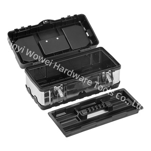 High Quality Portable Plastic <strong>Tool</strong> <strong>Box</strong> <strong>With</strong> Steel <strong>Lock</strong> Hard Plastic Rolling Toolbox 14'' 17''19''Storage Case Set