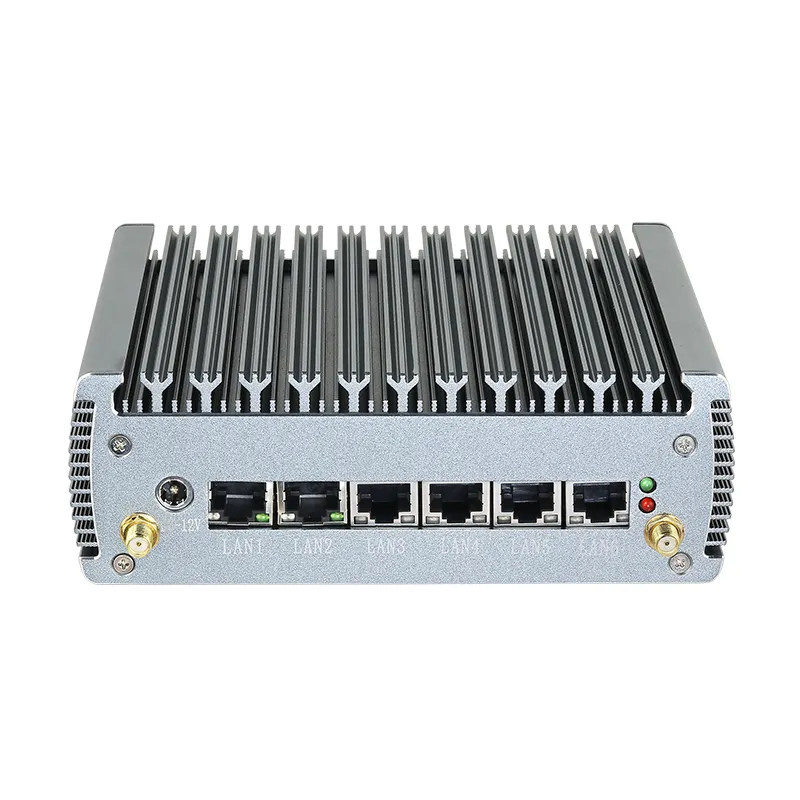 I3 1125G4 i5 1135G7 DDR4 M.2 6 I225 Ethernet lan tanpa kipas komputer Mini Ubuntu Firewall Router lunak