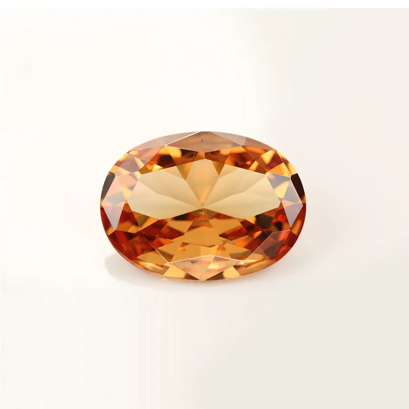 Ovale sintetico giallo topaz della pietra preziosa prezzo