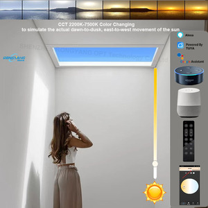 Yüzey tavan duvar yapay çatı penceresi 60x60 kare rgb çerçevesiz led panel AYDINLATMA güneş ışığı - Product Image 2