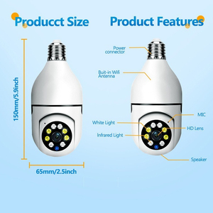 Good Price Home Surveillance Smart Bulb <strong>Camera</strong> <strong>with</strong> Built-in Flashlight Wireless Infrared CMOS <strong>Sensor</strong> Easy WiFi Connectivity - Product Image 5