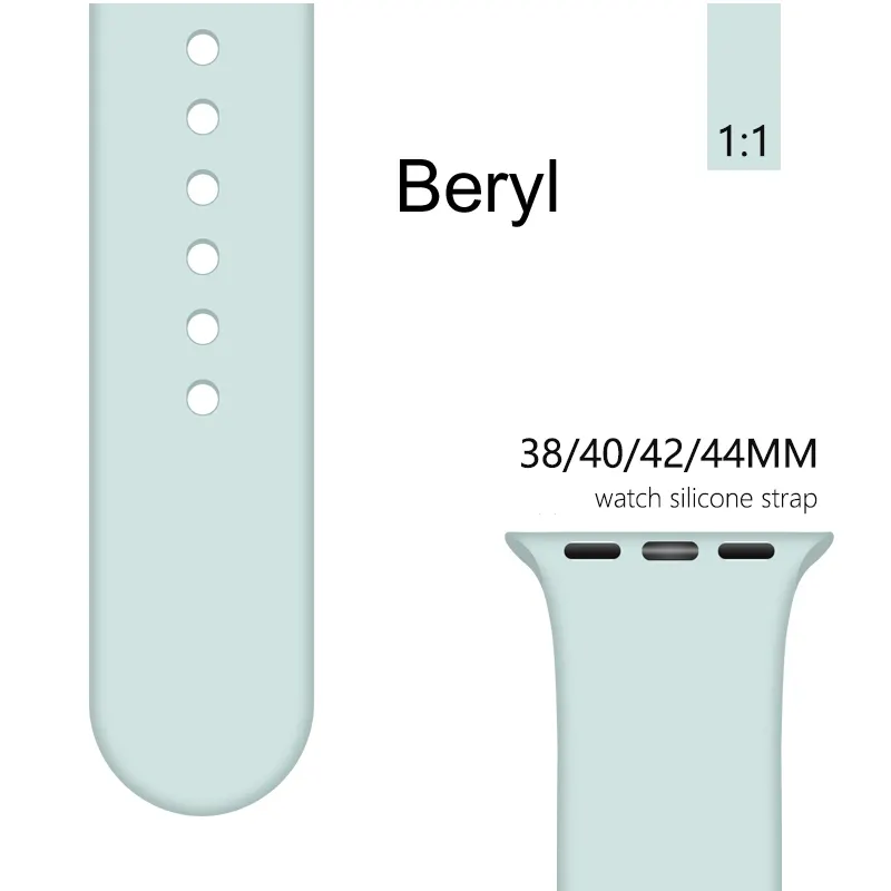 Cinturini universali in Silicone per apple watch cinturino in gomma cinturino sportivo cinturino orologio serie 7 6 5 4 3 cinturini in silicone