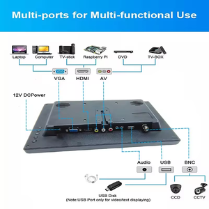 Monitores LED Monitor CCTV de 11,6 pulgadas Pantalla panorámica con entrada de señal VGA BNC de pulgadas Monitor Lcd de computadora Pc - Product Image 4