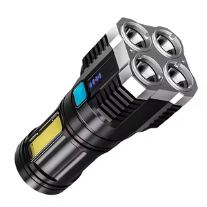 超明るい4led充電式懐中電灯Cobサイドライト多機能強力懐中電灯屋外<span class=keywords><strong>LED</strong></span>ポータブル懐中電灯