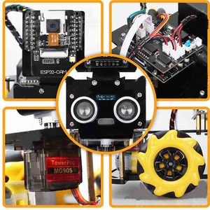ESP-32 Roboter Link Kinder intelligente pädagogische Spielzeug auto iot Ultraschall intelligente Hindernis vermeidung Programmierung Auto Kit