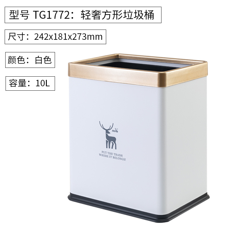 TG1772 สี่เหลี่ยมสีขาว 10L