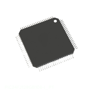 แฟลช128KB 16BIT MCU 80TQFP ชิ้นส่วนวงจรอิเล็กทรอนิกส์แบบฝัง PIC24FJ128GB108-I_PT - Product Image 1