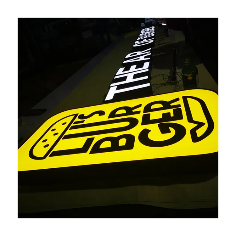 Sinal de logotipo da loja iluminada de logotipo do logotipo da loja