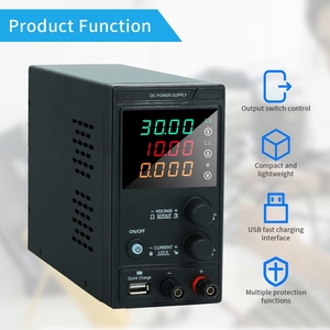 MYAMi 15V 5A Salida única Ajustable Laboratorio de escritorio Conmutación DC Fuente de alimentación Máquina para reparación móvil 10V/220V Entrada de CA