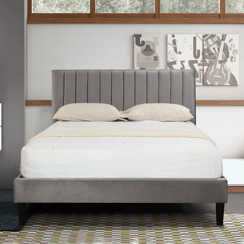 Bedroom Furniture Queen Size upholstery Bed Wooden Double Bed Bases Frame For Full Size