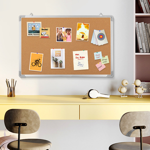Alüminyum ahşap çatkı duvar duvara monte paneller mesaj takvim kumaş mantar pano görüş bülten duyuru panosu - Product Image 2