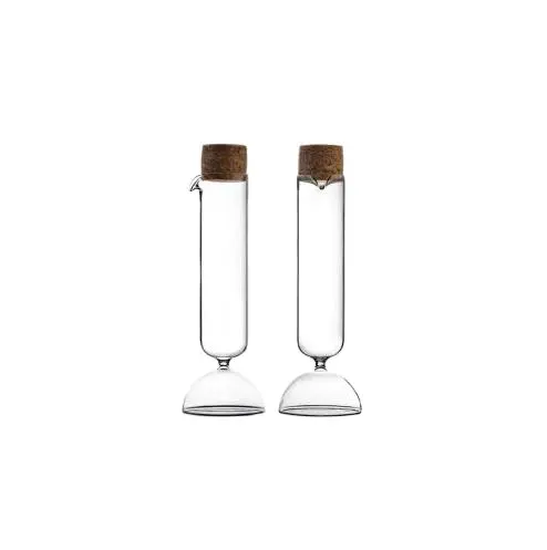 Bottiglia di condimento di vetro dell'agitatore del pepe della spezia del sale sottile trasparente su misura all'ingrosso con il coperchio del sughero