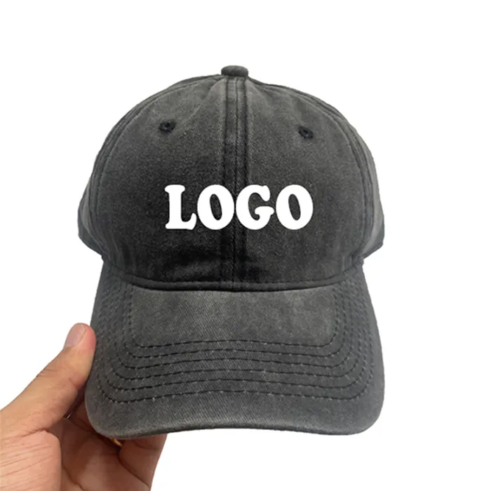 Gorra de béisbol bordada de algodón lavado con logotipo personalizado Gorra Snapback con nombre Sombreros personalizados Sombreros de papá ajustables unisex