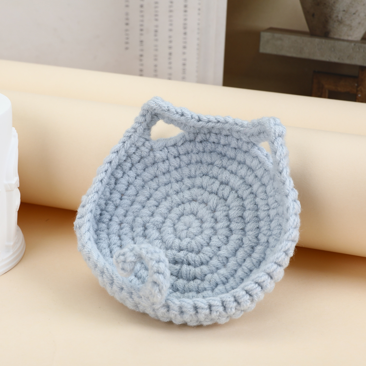 Posavasos con orejas de gato azul claro
