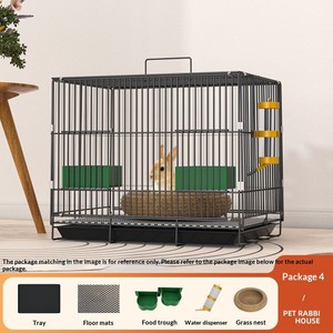 Cage pliable pour lapin, cochon d'Inde, chinchilla – Idéale pour petits animaux domestiques – Modèle intérieur avec bouton – Offre spéciale - Product Image 2
