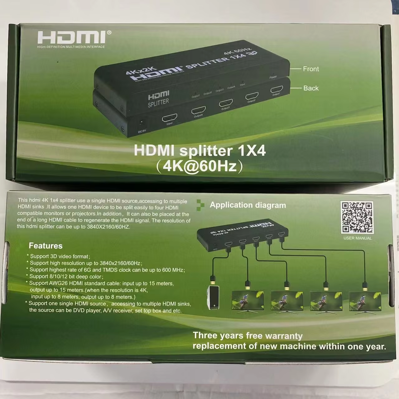 Répartiteur Black-HD2.0 1x4 - 4K60Hz