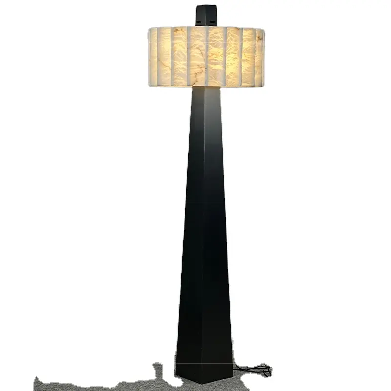 Aangepaste Moderne Villa Woonkamer Minimalistische Vloerlamp Creatieve Slaapkamer Bed Led Vloerlamp Grote Zwarte Staande Staande Lamp