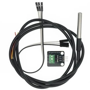 DS18B20 Módulo de sensor de temperatura completamente impermeable Sonda de termómetro digital + módulo con cable