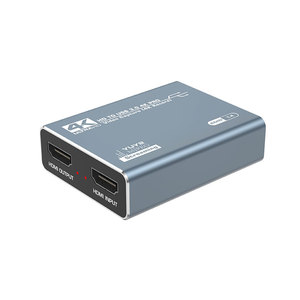 铝合金USB3.0 60Hz 4k捕捉和录制USB3.0高清采集卡，带60 Fps 4k 1080P循环输出和3.5毫米麦克风211