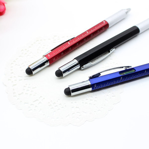 2025多功能塑料6合1工具笔，带直尺水平双头螺丝刀手写笔 - Product Image 3
